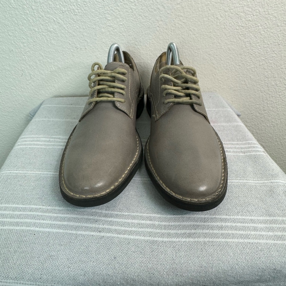 Cole Haan Men's Wingtip Oxfords Sz 7.5M Gray Leather Classic Dress Shoes - Picture 4 of 11